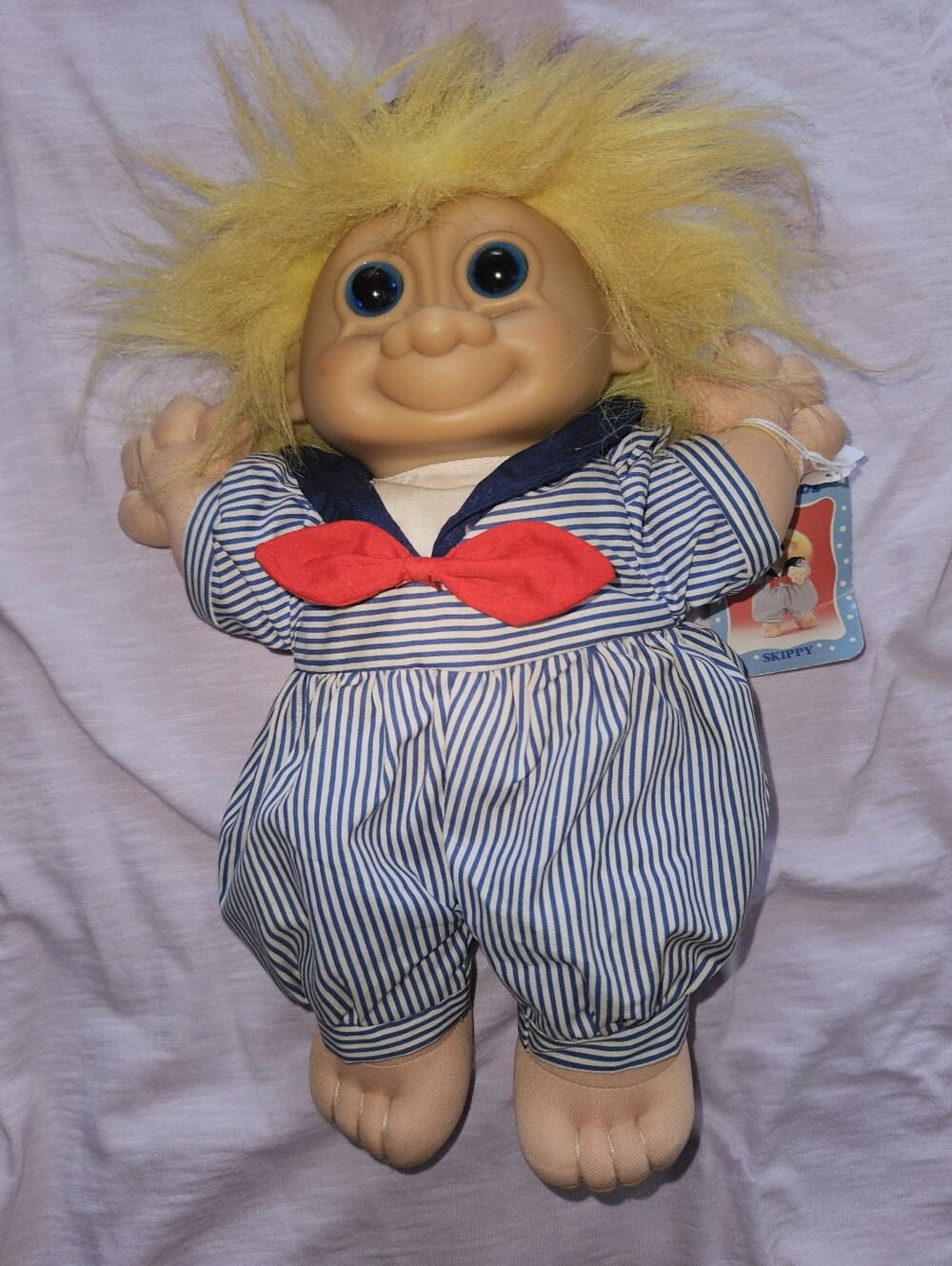 Vintage 90s Russ Troll Kidz Skippy Sailor 12" Plush Doll with Original Tag & Hat